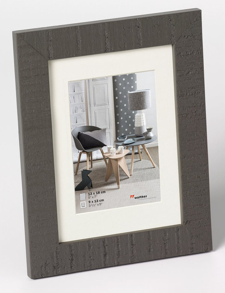 Walther Home - Holzrahmen - Fotogröße 13x18 cm - Grau