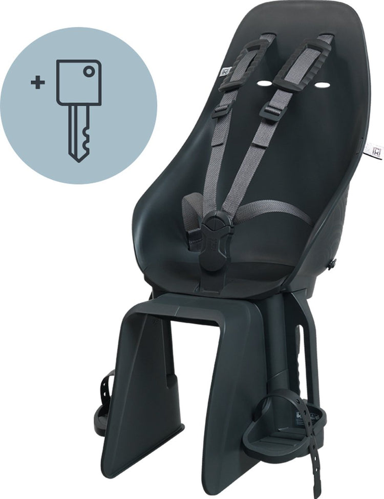 Urban Iki Fahrradsitz hinter Ta-Ke-Trägermontage – Bincho Black Bincho Black
