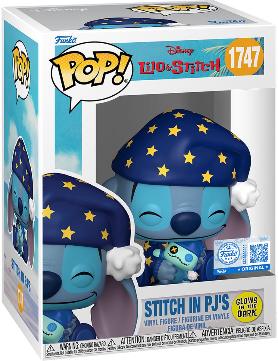 Funko Pop Vinyl: L S S4-Stitch Starry PJs (im Dunkeln leuchtend)