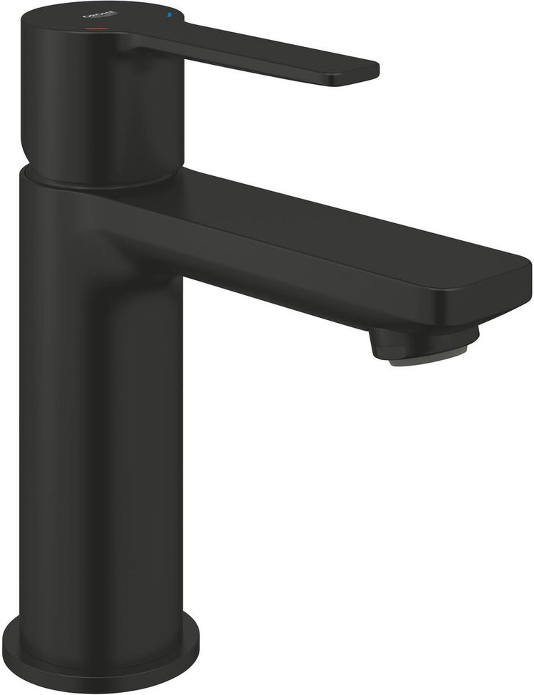 Grohe lineare neue XS-Size-Waschtischarmatur – Push-Open-Ablaufgarnitur – Ecojoy – Fastfixation Plus – Mattschwarz
