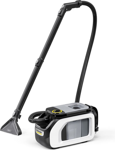 Kärcher SE 3 Compact Home Boden-Teppichreiniger – Fleckenreiniger – Behälter 2,9 l – inkl. Reinigungsflüssigkeit 100 ml – geeignet für u.a. Autositze – Bürostühle – Sofas – Hundekörbe, Teppiche, Vorleger, Baby- und Kinderstühle