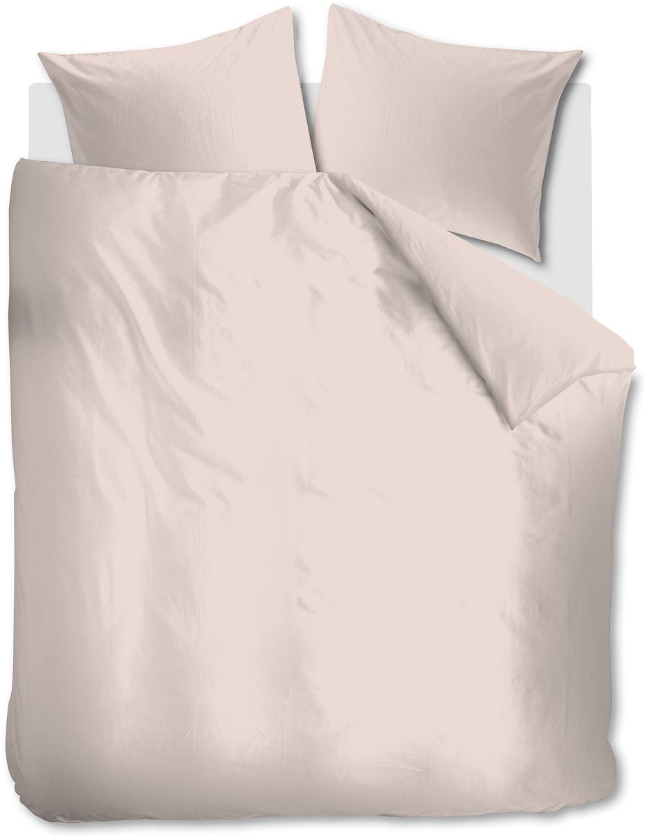 Ambiante-Baumwoll-Uni-Bettbezug – Doppelbett – 200 x 200 220 cm – hellrosa