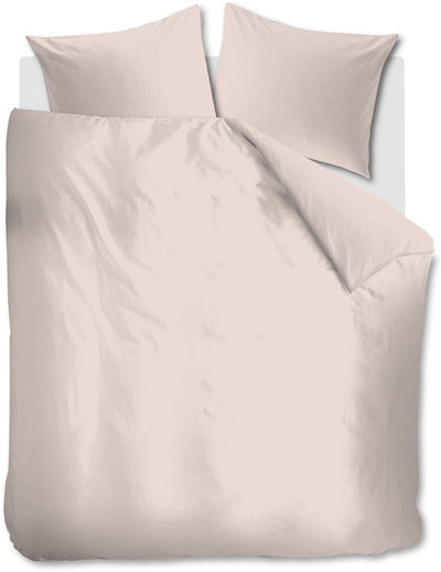 Ambiante-Baumwoll-Uni-Bettbezug – Doppelbett – 200 x 200 220 cm – hellrosa