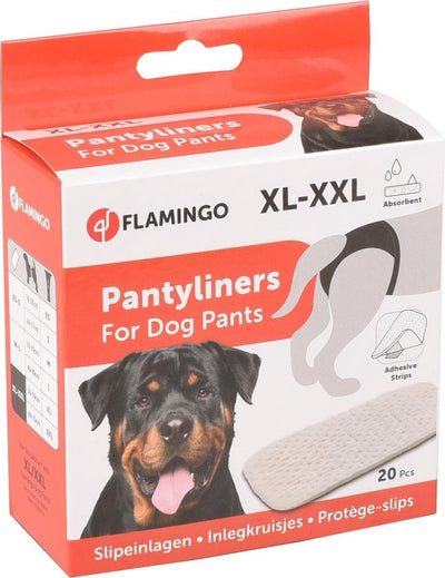 Flamingo Slipeinlage Hund – Hunde-Wärmehose – Tyna White L – 20 Stück – für Inkontinenz bei Hitze