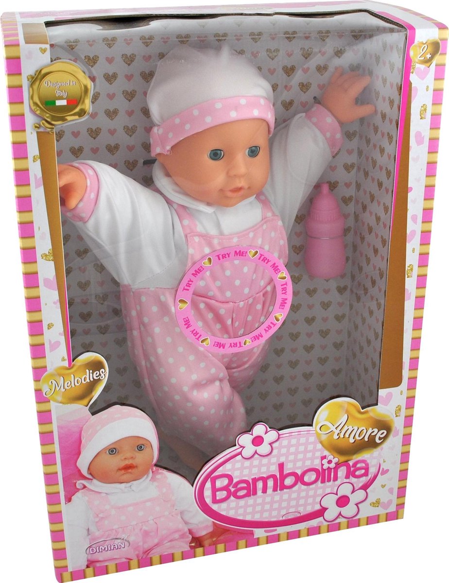 Dimian-Puppe mit Babygeräuschen – Amore – 40 cm.