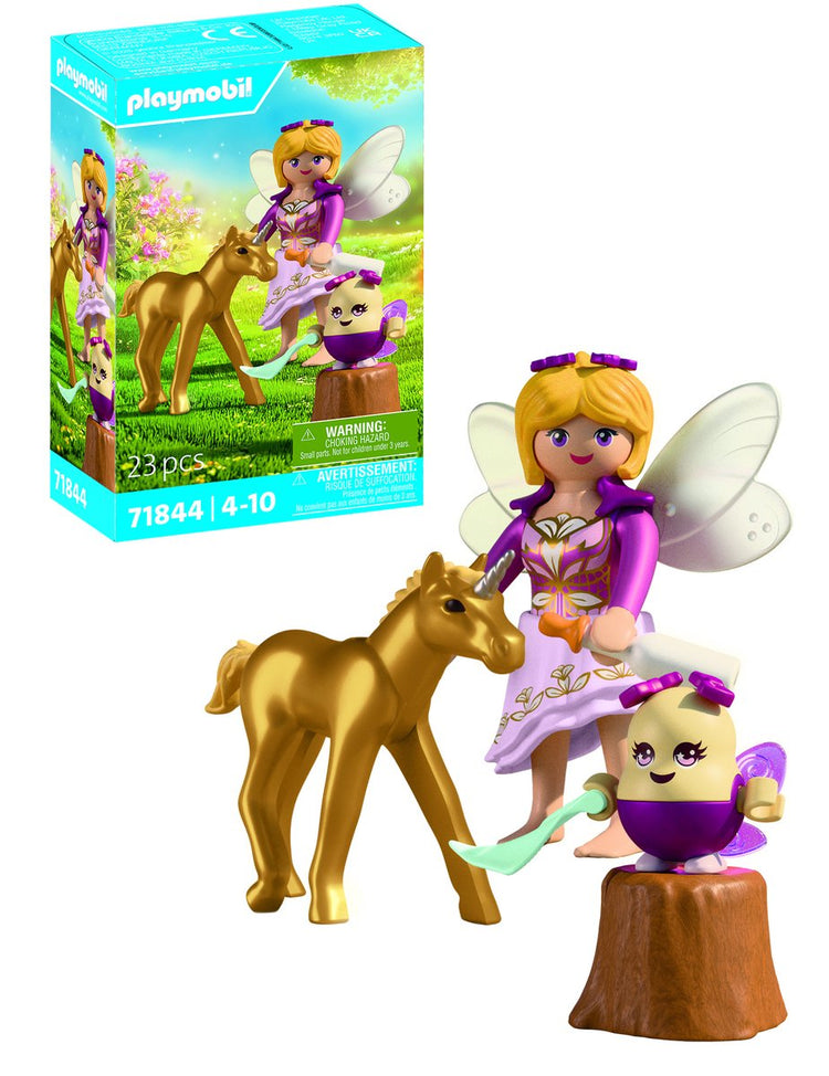 Playmobil: Goldenes Einhornfohlen mit Fee – 71844
