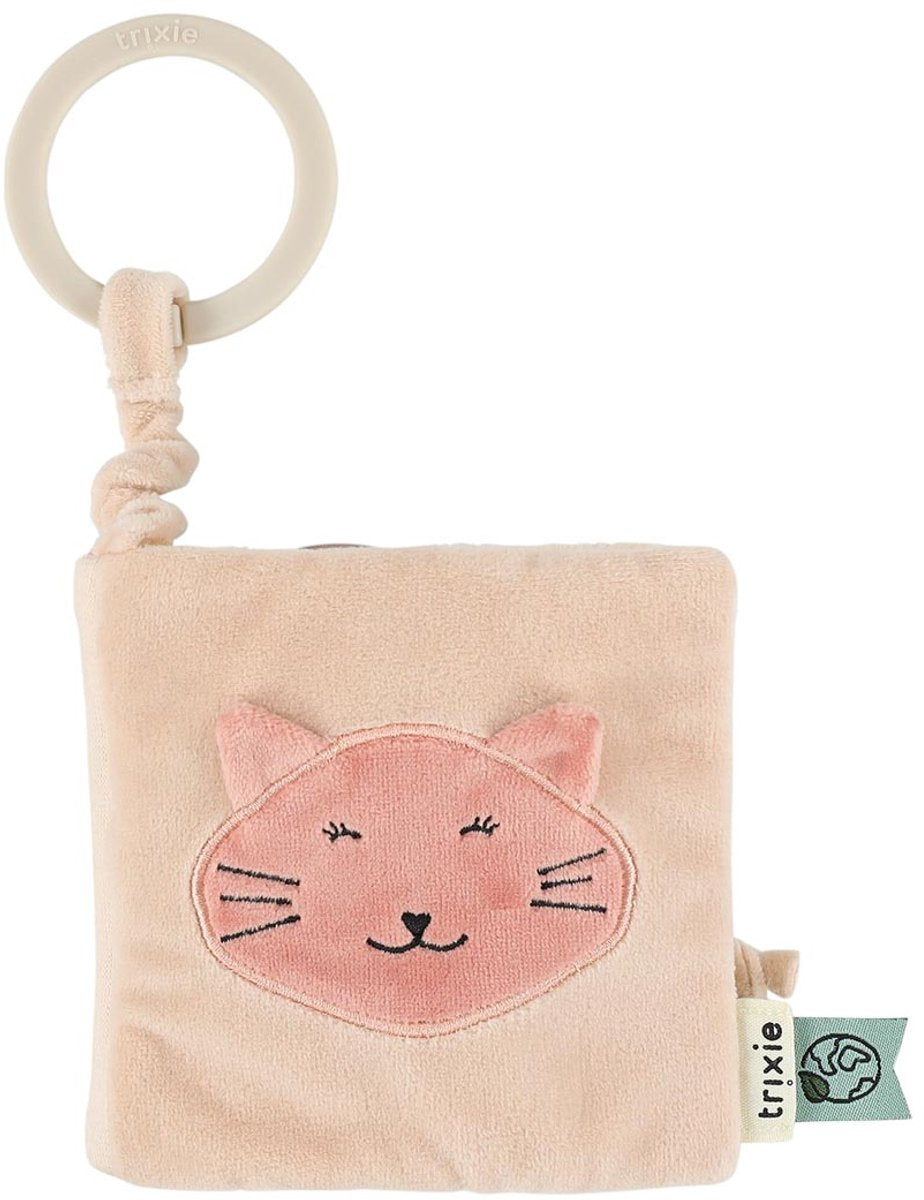 Trixie sensorisches Buggy-Buch Mrs. Katze – 3m+ – mit Spiegeltexturen