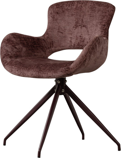 Woood Eliva Esszimmerstuhl – Struktursamt – Lila – 2er-Set