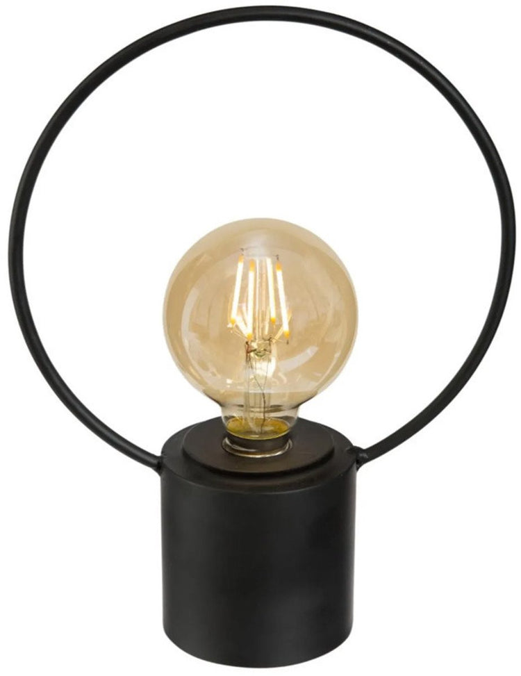 Atmosphera LED-Lampe – Schwarz – Metall – ohne Kabel – H27,5 cm – Vintage – Tischlampe Nachtlampe