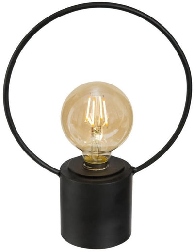 Atmosphera LED-Lampe – Schwarz – Metall – ohne Kabel – H27,5 cm – Vintage – Tischlampe Nachtlampe