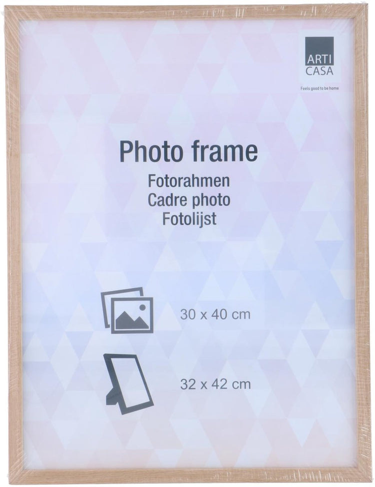 Arti casa Fotorahmen – Rahmengröße 32 x 42 cm, Fotogröße 30 x 40 cm – Naturholz