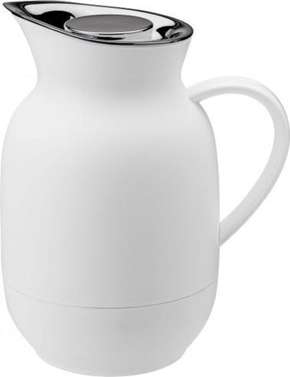 Stelton Thermoskanne für Kaffee Amphora Soft White 1 Liter