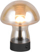 Rl lebe dein Licht Reality Dooley - Tischlampe - Bernstein - inkl. 1x SMD 1,5 W - 4-Stufen-Touch - USB-Anschluss - wiederaufladbar - kabellos