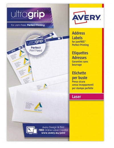 Avery l7162-15 Adressetiketten, weißes selbstklebendes Etikett