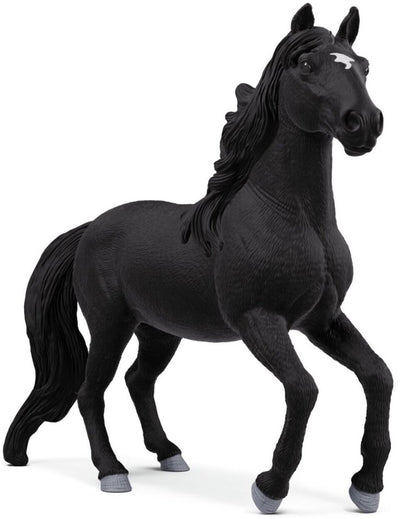 Schleich Pferdespielzeug Lusitano Hengst schwarz realistische Figur.