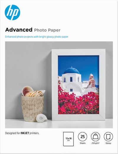 HP Q8696A Fotopapier – 13 x 18 cm, 250 g, 25 Blatt