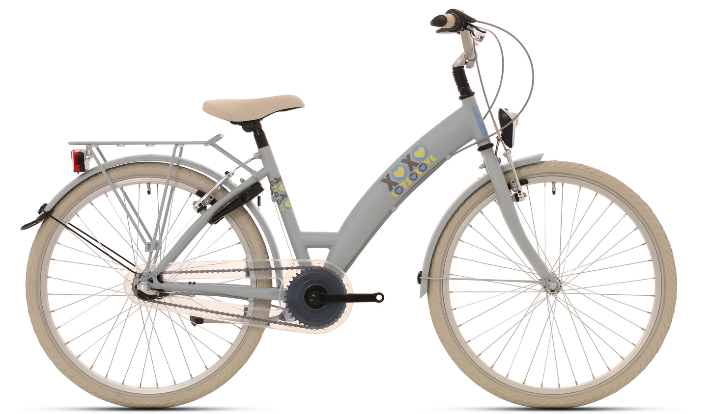 Bikefun Kinderbike 26 Viel Liebe mit Nexus 3 Gears Hellblau