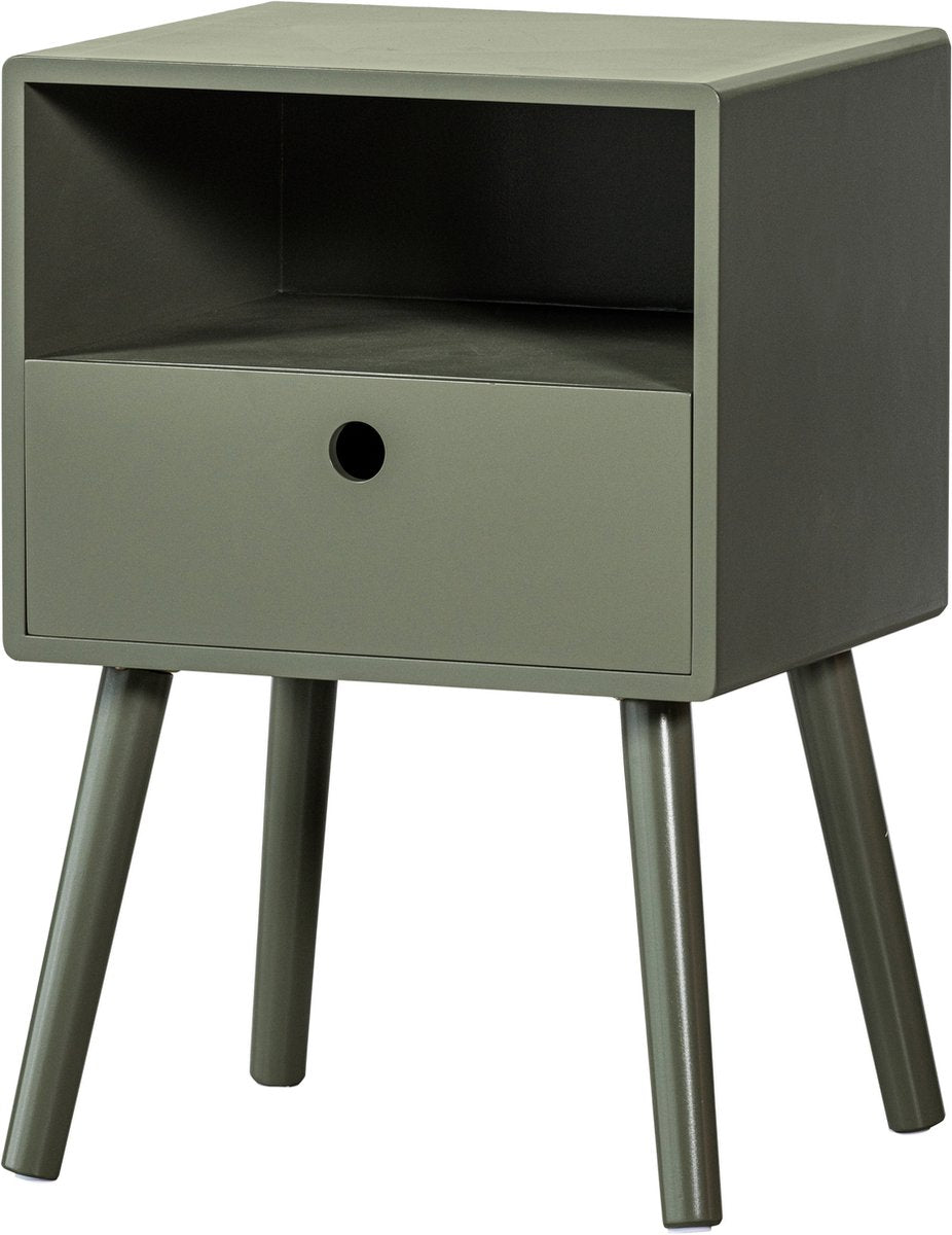 Woood Ozzy Nachttisch Holz warmgrün 53x36x30