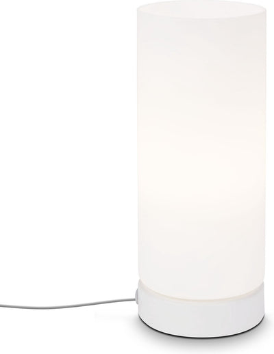 Briloner Paipa – Tischlampe – Weiß – Glas – Metall – E14-Fassung – ø10 cm