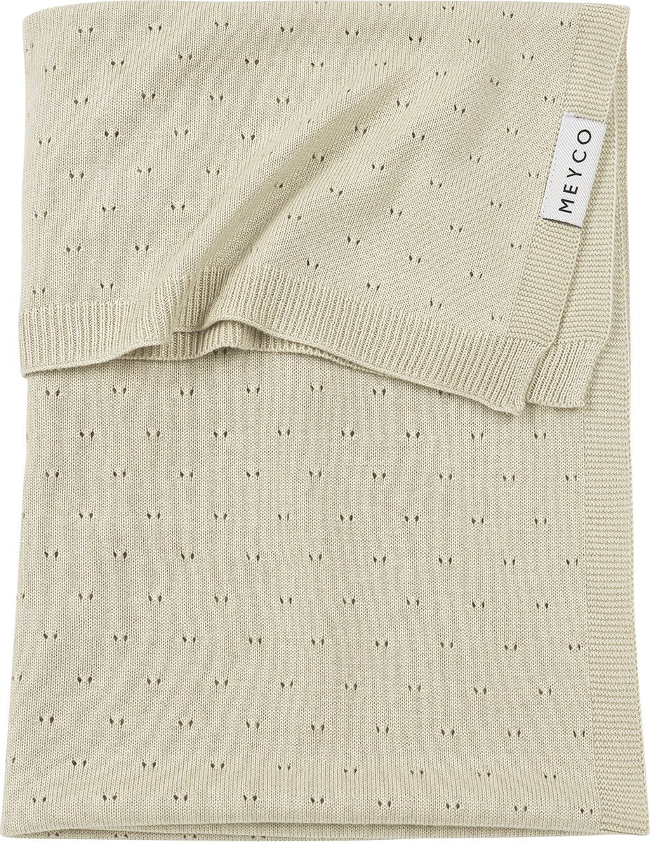 Meyco durchbrochene Babybettdecke – Bambus – weicher Sand – 75 x 100 cm – 0,3 Tog