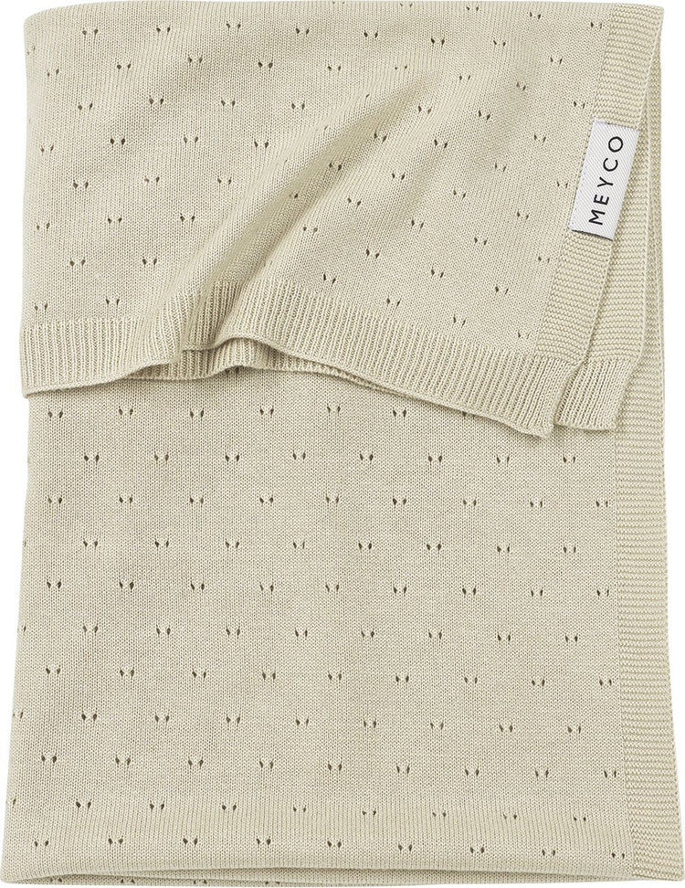Meyco durchbrochene Babybettdecke – Bambus – weicher Sand – 75 x 100 cm – 0,3 Tog