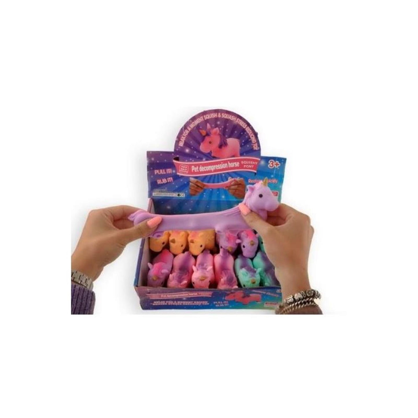 Auspressen mit Einhornpulver gefüllt