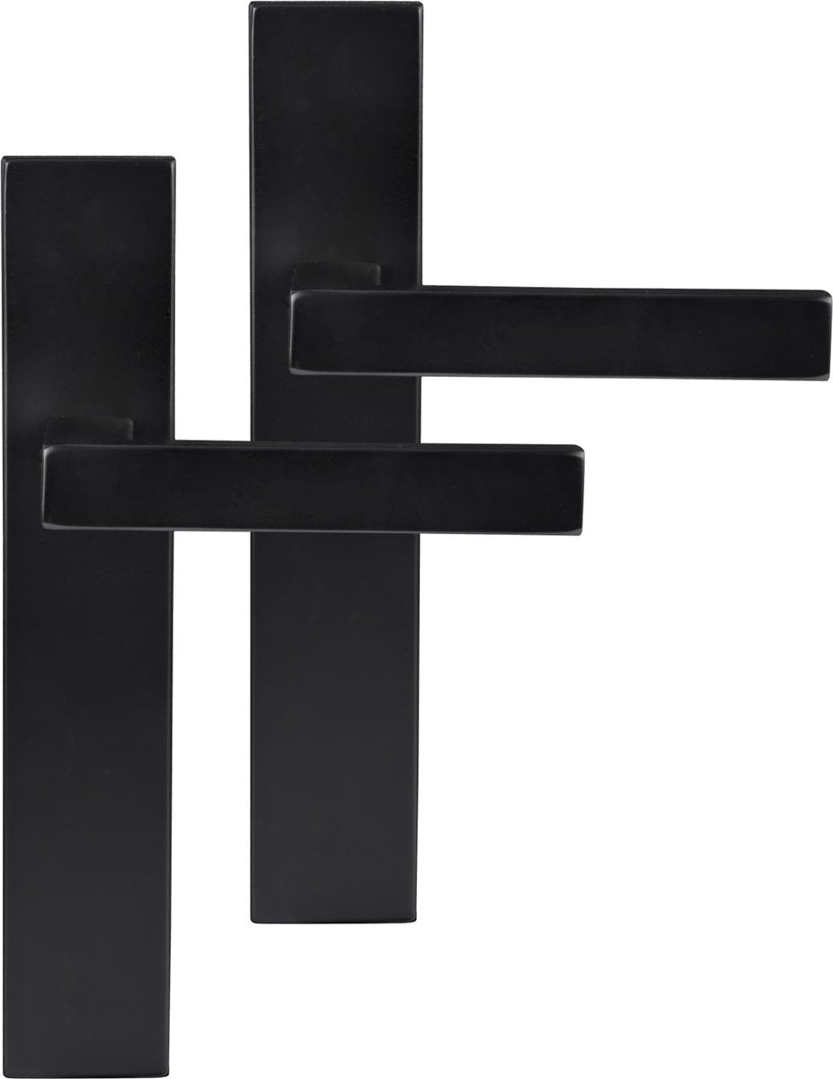 Differenz | Tilburg Türgriff | quadratischer Schild | blind | schwarz