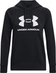Under Armour UA Rival Fleece Big Logo HD Damen-Sporttrikot – Schwarz – Weiß
