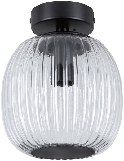 Paulmann LED-Deckenleuchte Ruya IP44 E14 230V max. 20W dimmbares Glas, schwarz matt