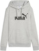 Puma ess Nr. 1 Logo Hoodie FL Damen-Sportpullover – Hellgrau meliert