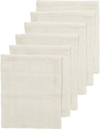 Meyco Baby Nature Waschlappen – hydrophil – 6er-Pack – 20 x 17 cm