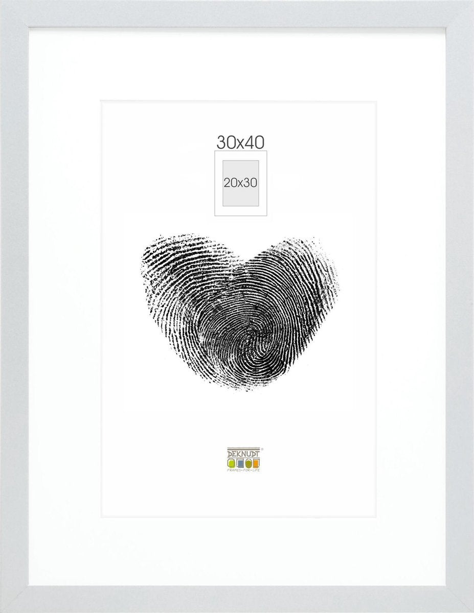 Deknudt Frames Fotorahmen - Silber mit Passepartout - 20x30 30x40 cm