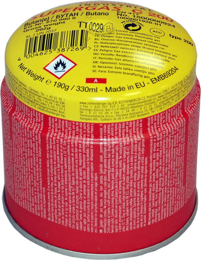 Rothenberger Gasflasche Butan Propangas – perfekt als Gasfüllung für Campingkocher – 190gr