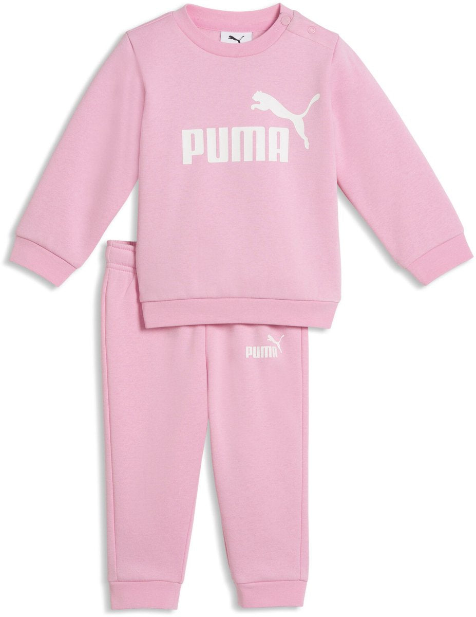 Puma Minicats ESS Crew Set FL INF Unisex-Trainingsanzug – rosa schimmernd
