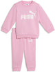 Puma Minicats ESS Crew Set FL INF Unisex-Trainingsanzug – rosa schimmernd