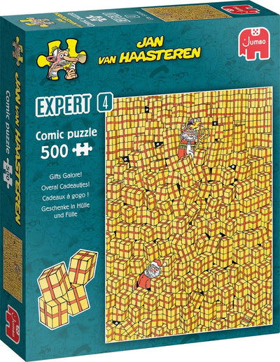 Jan van Haasteren Puzzle - Experte 4 Geschenke überall, 500 Teile.