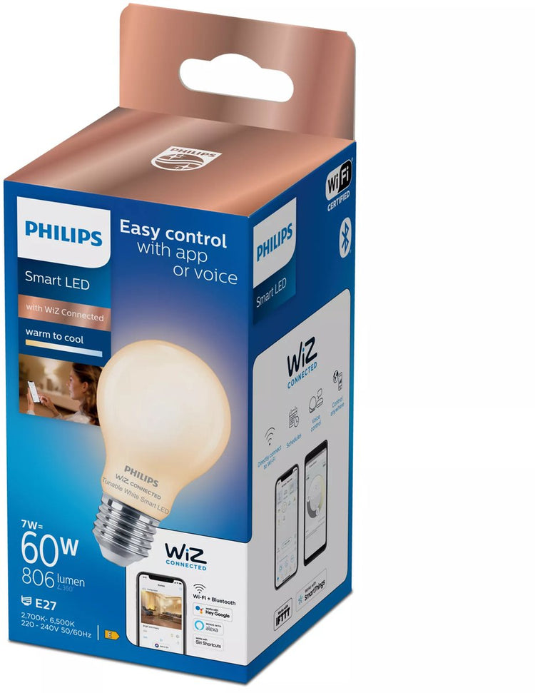 Philips Smart Lighting – Lampe – intelligente LED-Beleuchtung – warmes bis kühles weißes Licht – E27 – 60 W – matt – WLAN