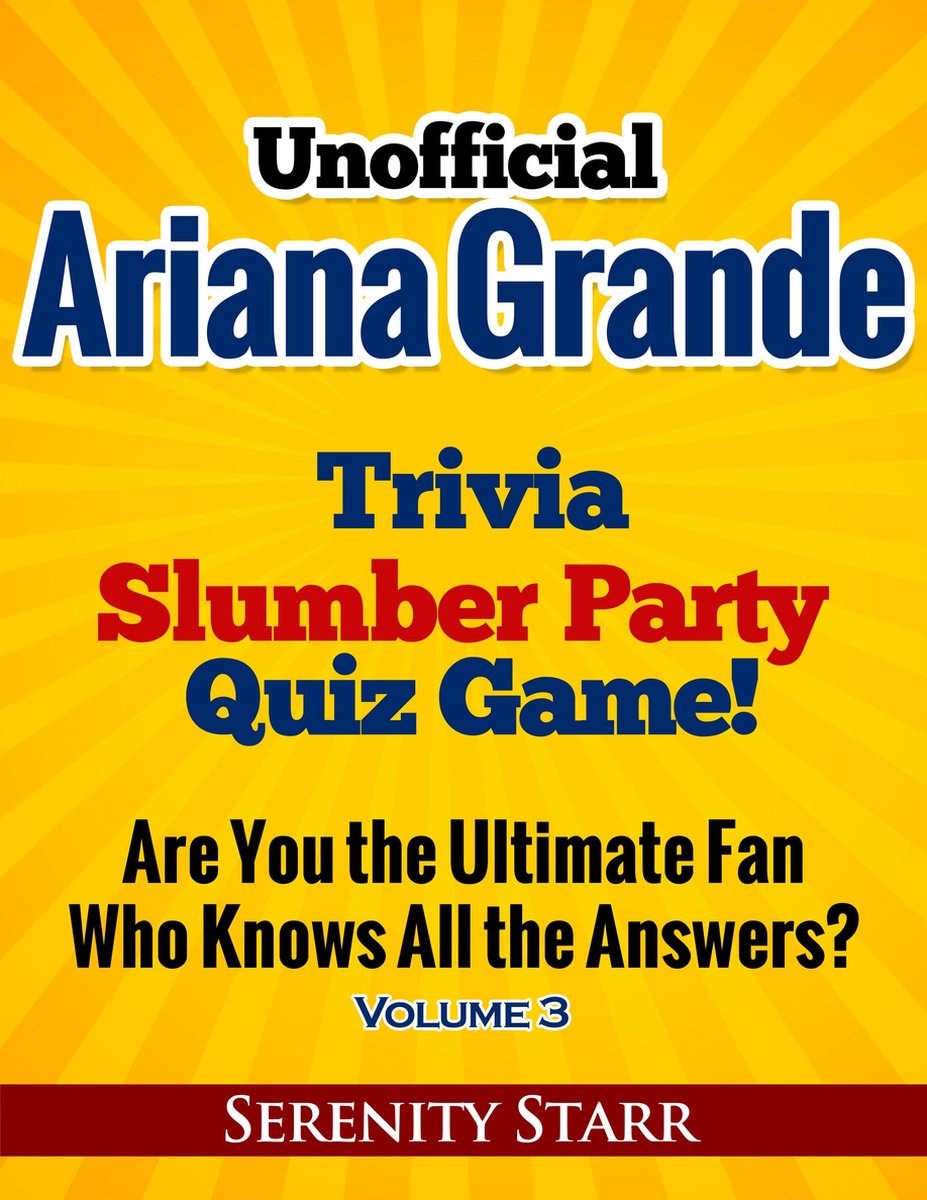 Ty inoffizielles Ariana Grande Trivia Slumber Par Quizspiel Band 3