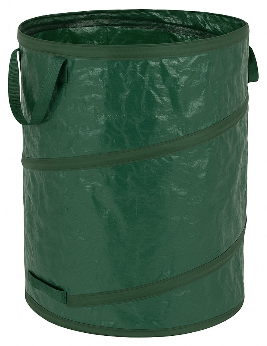 Kinzo Gartenabfallsack faltbar 120l – Pop-up-Gartensack mit Griffen – Gartenabfallsack für Laub, Biomüll, Schnittabfälle – stabiler Kunststoff – faltbar – ca. 45x75 cm - Kompostbeutel wiederverwendbar