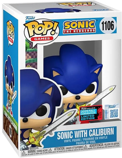 Funko-Pop! Sonic: Sonic mit Caliburn-Figur blau