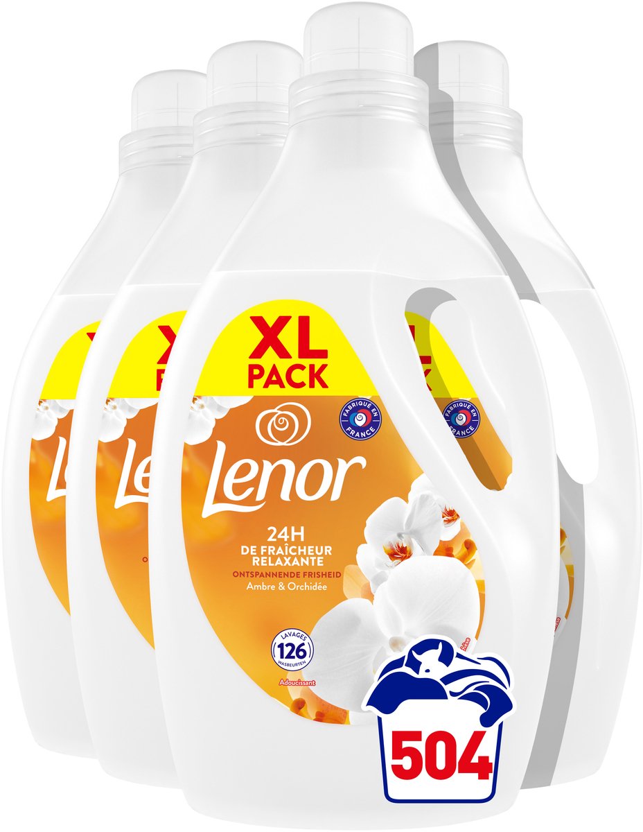 Lenor Weichspüler Amber Orchidee – 4 x 126 Wäschen