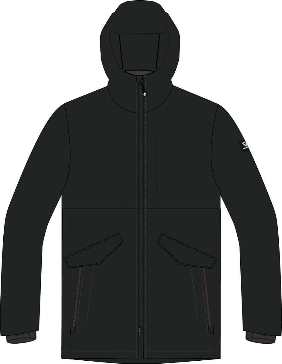 Brunotti Nelson Herren-Parka-Regenjacke – Schwarz – L