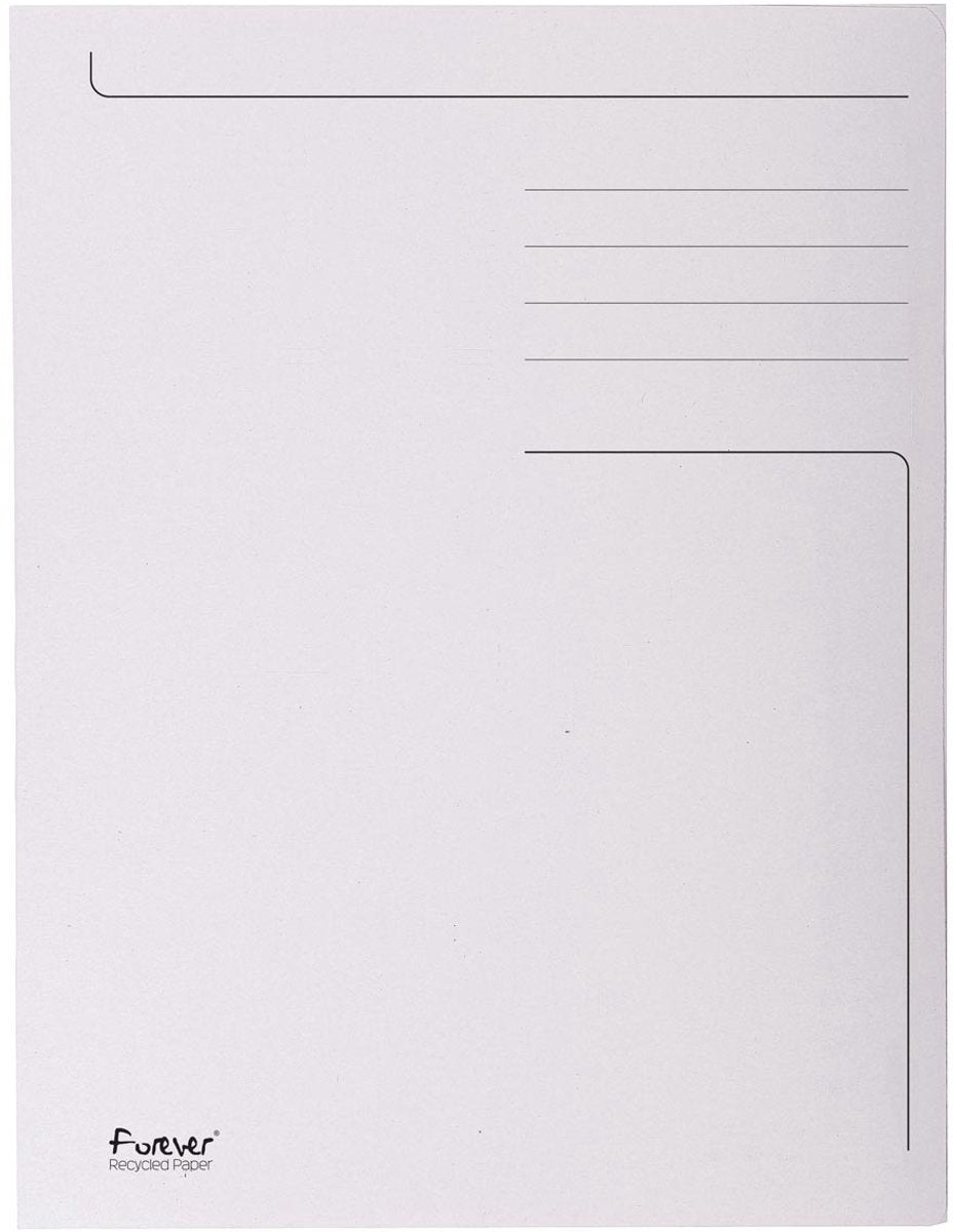 Exacompta 50x Forever® bedruckte Mappe mit 3 Klappen – 280 gm2 – 24 x 32 cm für A4 – Grau – 448019e
