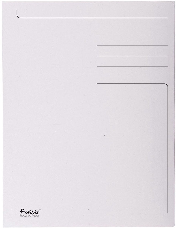 Exacompta 50x Forever® bedruckte Mappe mit 3 Klappen – 280 gm2 – 24 x 32 cm für A4 – Grau – 448019e