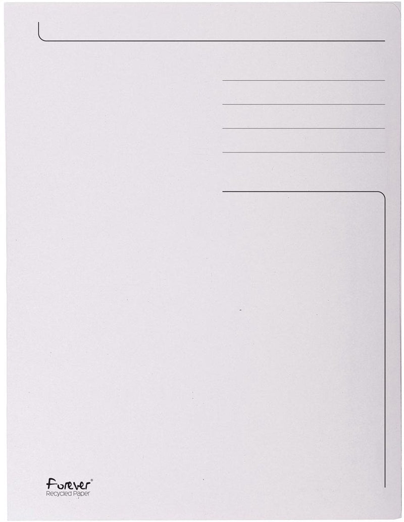 Exacompta 50x Forever® bedruckte Mappe mit 3 Klappen – 280 gm2 – 24 x 32 cm für A4 – Grau – 448019e