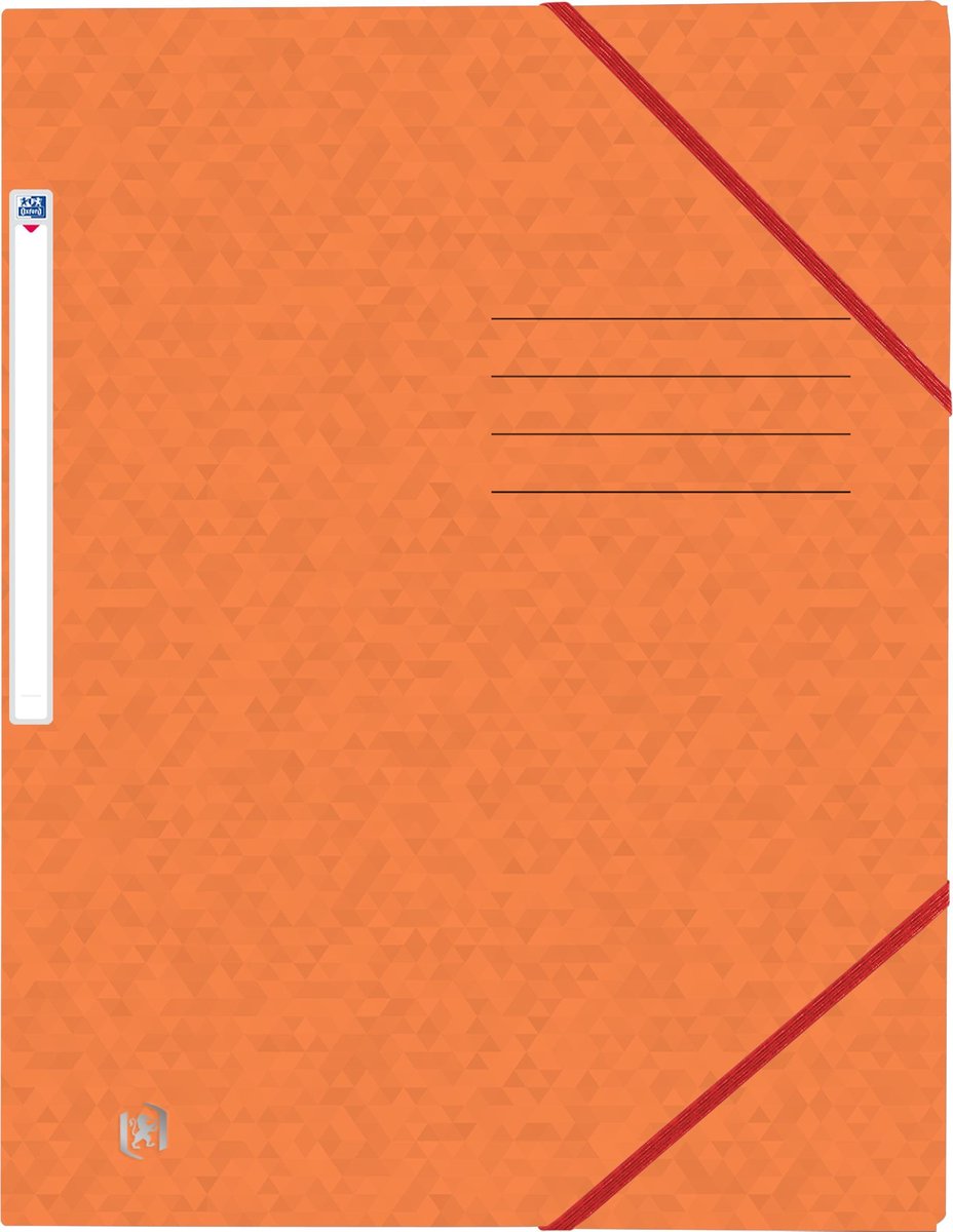 Oberordner Oxford + - Elasto-Ordner - 3 Klappen - elastisch - A4 - Orange - 10er-Packung