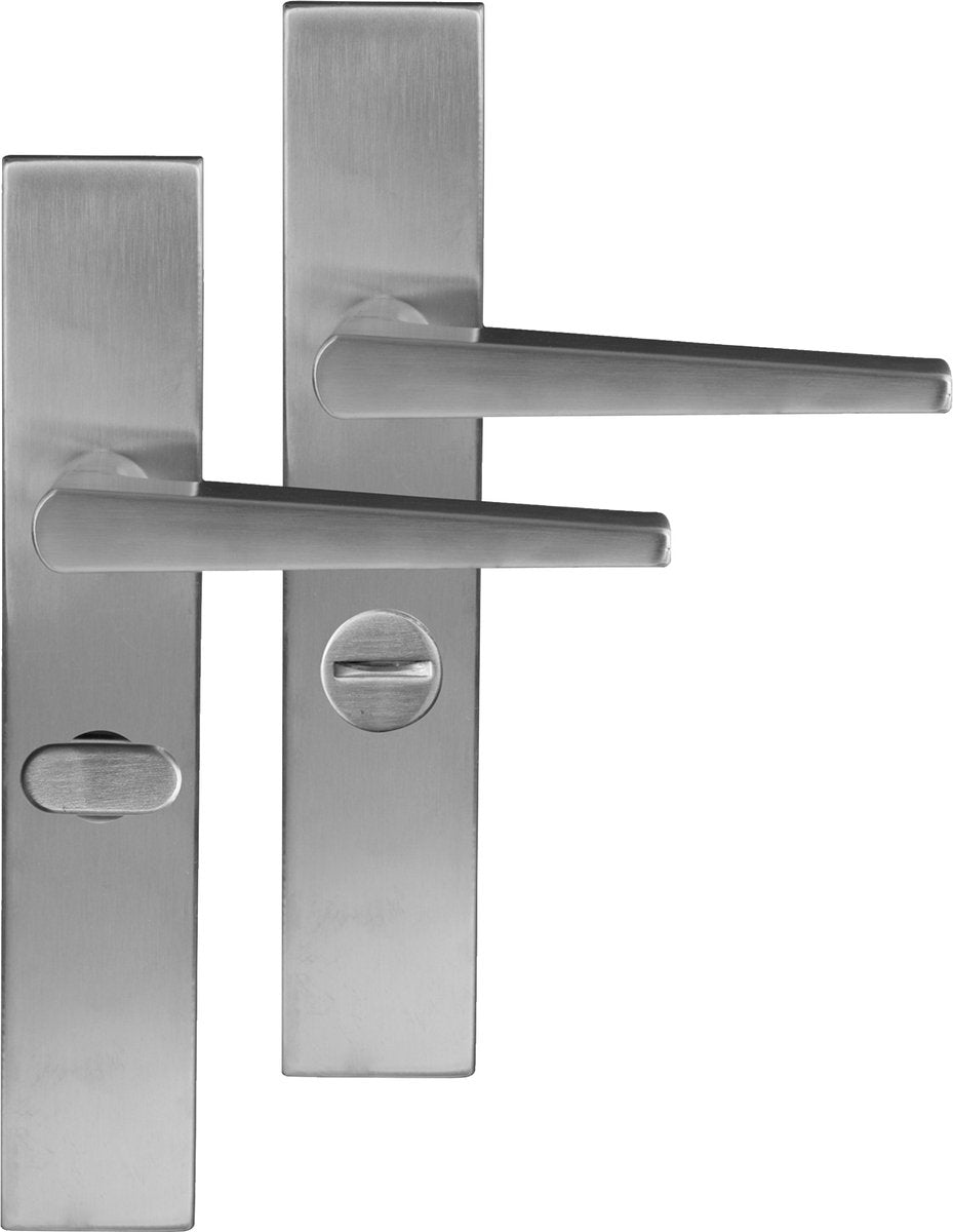 Differenz | Rotterdam-Türgriff | quadratischer Schild | Toilette 63 mm | mattes Chrom
