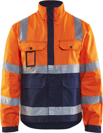 Blåkläder 4023-1804 Jacke ungefüttert, Warnschutzorange, Marineblau, Größe L