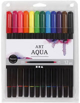 Aquarellmarker Standardfarben, 12 Stk. - afbeelding 1