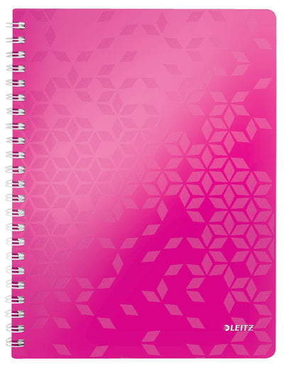 Leitz wow A4-Notizbuch mit Spiralbindung – 80 Blatt – liniert – FSC-zertifiziert – Rosa